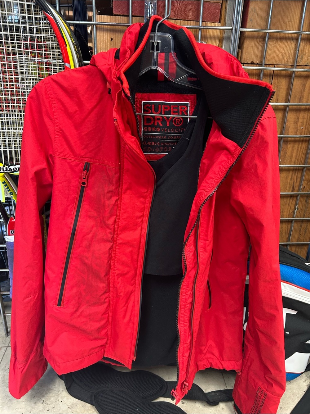 Superdry Women’s Red Hooded Jacket Small Japan